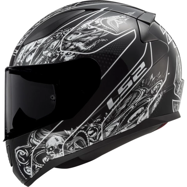 Capacete LS2 FF353 Rapid Crypt - Preto/Branco - Masculino - Feminino