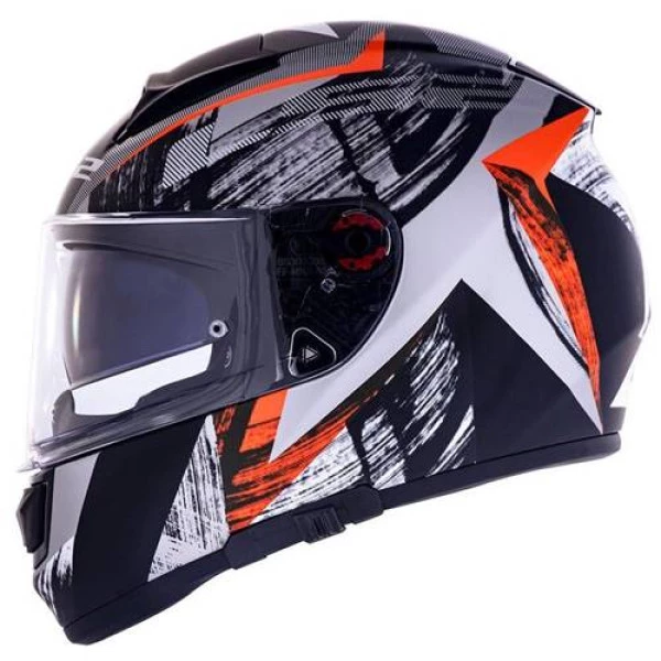 Capacete LS2 Vector Evo FF397 Scratch Preto/Vermelho