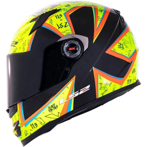 Capacete LS2 FF358 Rafael Paschoalin - Amarelo/Preto - Masculino - Feminino