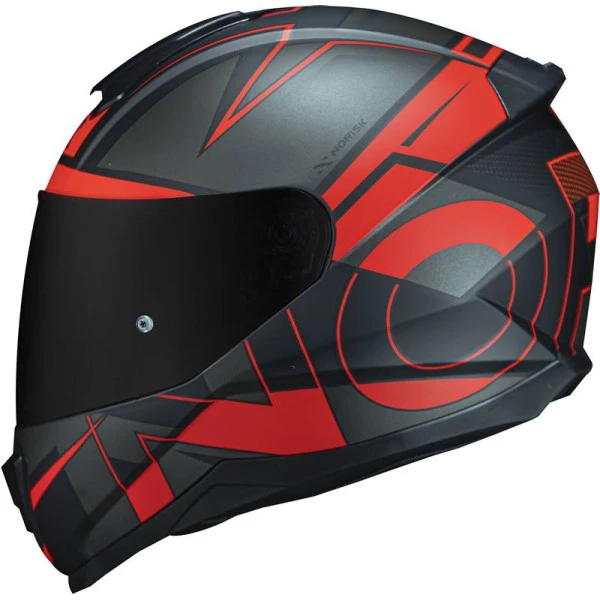 Capacete Norisk Razor Axial - Preto/Vermelho Fosco  - Para Moto Masculino e Feminino - Unisex