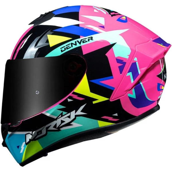 Capacete NORISK Supra - Denver Rosa - Para Moto Masculino e Feminino - Unisex