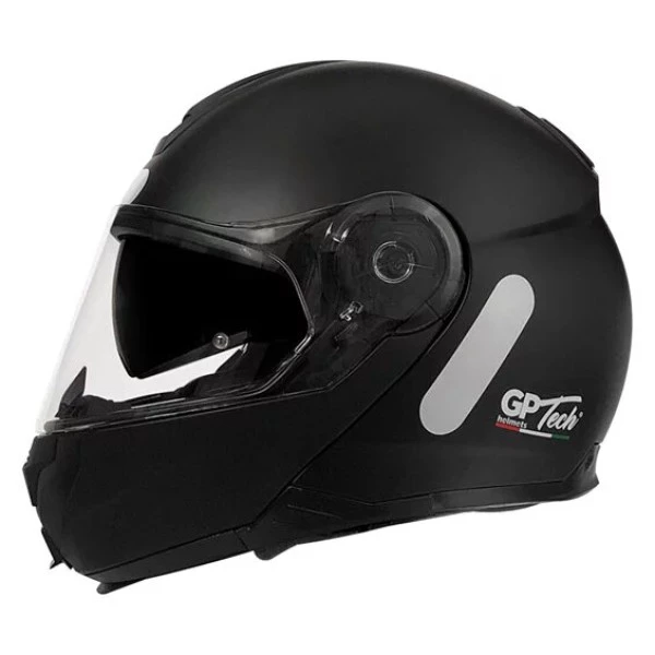 Capacete Gp Tech A118 SV Mono - Preto Fosco - Articulado - Óculos Interno - Masculino - Feminino 