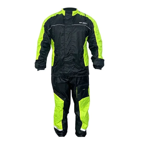 Capa Chuva GP Tech Pioggia FEMININA Nylon Preto-Amarelo - Para Motoqueira
