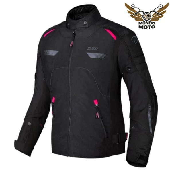 Jaqueta X11 Veler Feminina Preta/Rosa (100% Impermeável) - Motoqueiro - Motociclista - Motos - Mulher