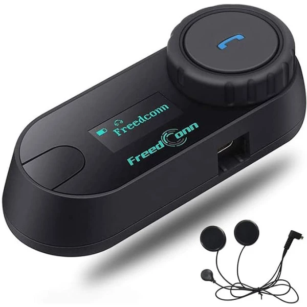 Intercomunicador FreedConn Bluetooth para motocicleta TCOM-SC - Impermeável, Proteção contra o Sol, Resistente a Poeira - Individual