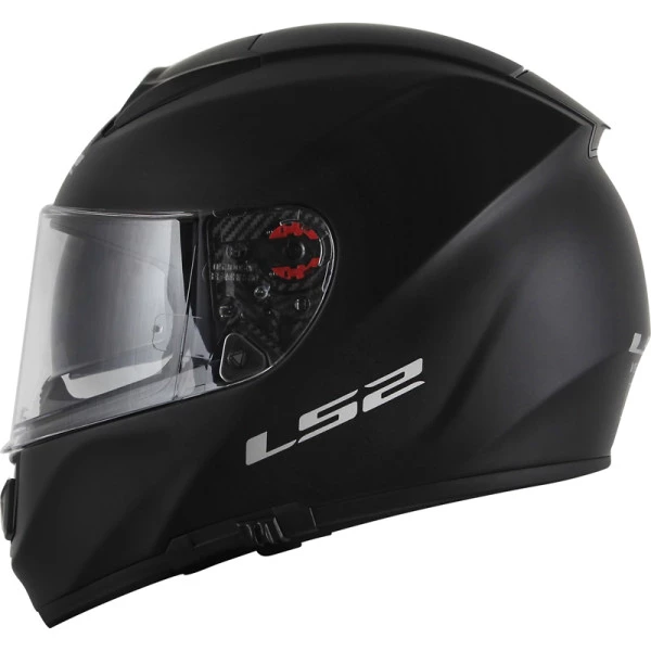 Capacete LS2 Vector FF397 Mono - Preto Fosco  - Masculino - Feminino - Óculos interno - Tri-composto