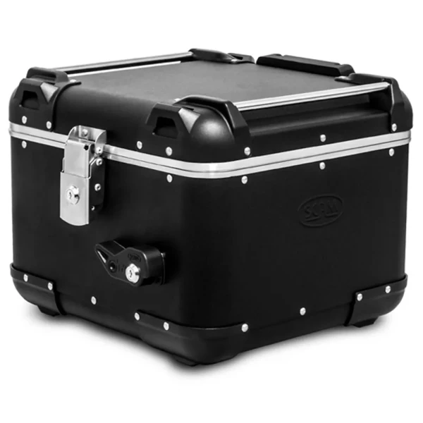 Baú Superior 43L Ushuaia Bruto - Alumínio Preto