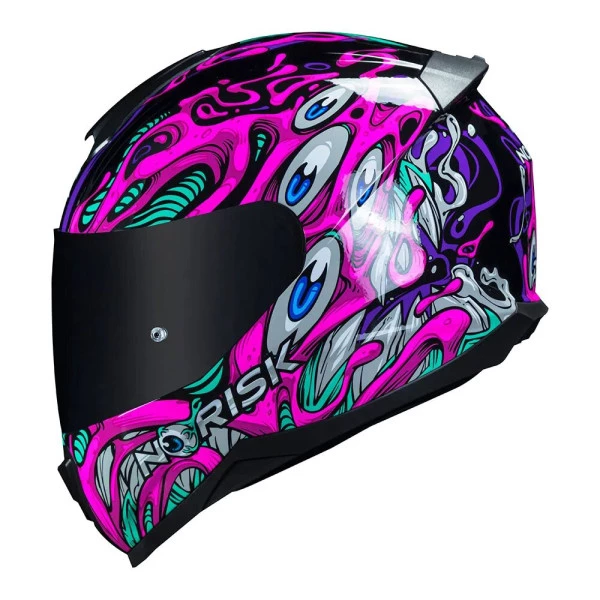 Capacete Norisk Razor Parasite - Rosa- Para Moto Masculino e Feminino - Unisex