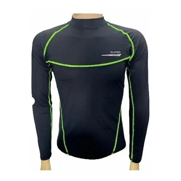 Camiseta Segunda Pele Tutto Moto Fluor - Preto 
