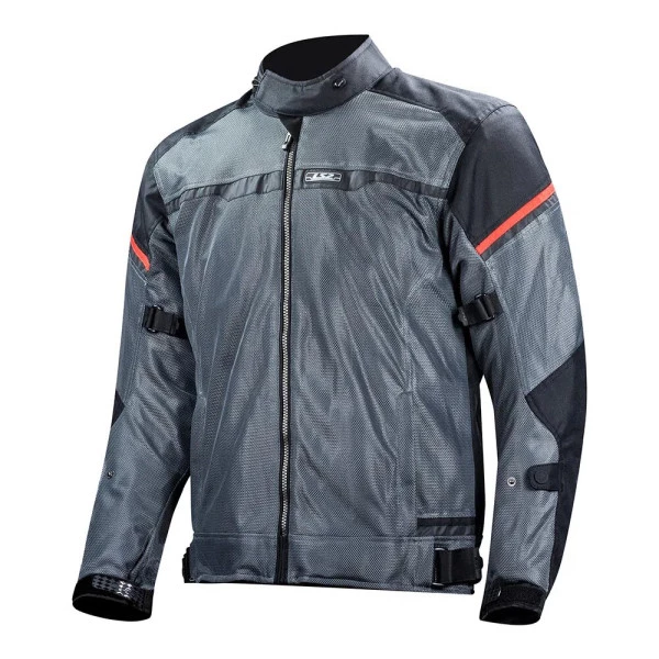 Jaqueta LS2 Riva - Cinza/Vermelho (Ventilada)
