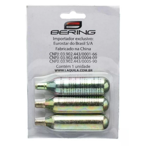 Kit conserto de Pneu Bering (REFIL 03 GARRAFAS DE CO2 16G)