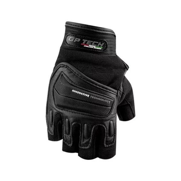 Luvas Gp Tech Essence Meio Dedo - Preto