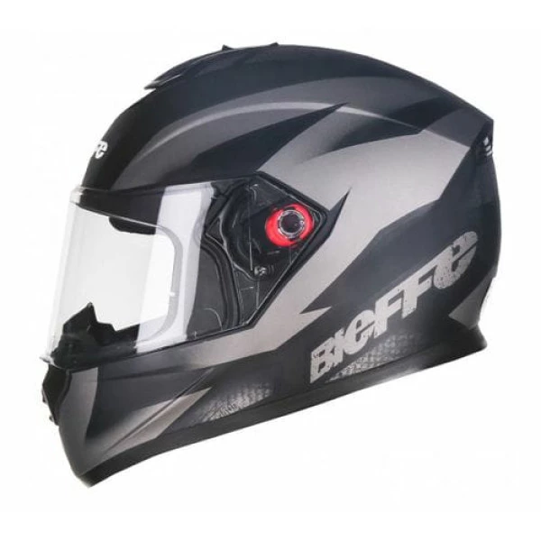 Capacete Bieffe B-12 Flat - Preto Fosco Grafite  - Masculino - Feminino - Fechado - Integral 