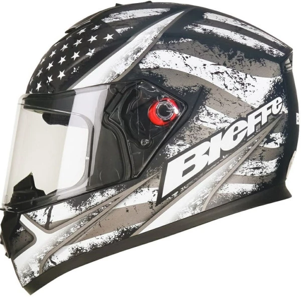 Capacete Bieffe B12 USA - Preto/Grafite  - Masculino - Feminino - Fechado - Integral 