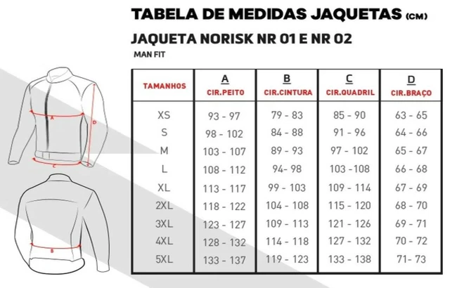 Jaqueta Norisk NR-01 - Preto/Vermelho