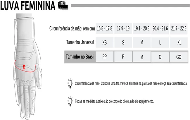 Luvas Blackout 2 Feminina Preto X11 - Para Motoqueira
