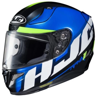 Capacete HJC RPHA 11 Spicho - Branco/Azul/Preto + Free Intercomunicador  - Masculino - Feminino - Suporte pinlock