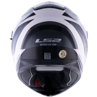 Capacete LS2 FF320 Stream Dimitry - Branco/Cinza/Preto - Masculino - Feminino - Óculos interno