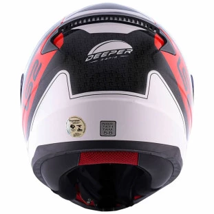 Capacete Ls2 Ff353 Rapid Deeper - Branco/Preto/Vermelho - Masculino - Feminino