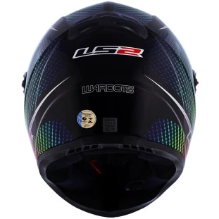 Capacete LS2 FF358 Wardots Raimbow - Branco/Preto - Masculino - Feminino