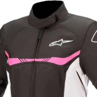 Jaqueta Alpinestars Stella T SPS WP - Preto/Branco/Rosa - Feminina - Impermeável - Forro Termico 