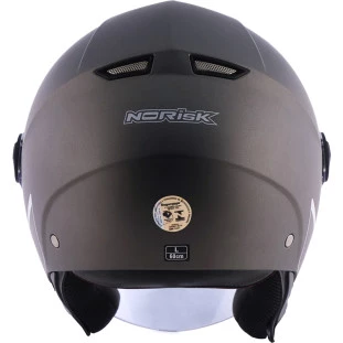 Capacete Norisk Orion Monocolor (Aberto) Titânio Fosco - Para Moto Masculino e Feminino - Unisex