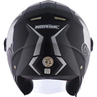 Capacete Norisk Orion City (Aberto) - Preto/Prata Fosco - Para Moto Masculino e Feminino - Unisex - Motoboy