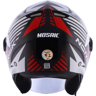 Capacete Norisk Orion Mosaic - Preto/Vermelho 