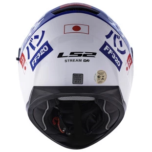 Capacete LS2 FF320 Stream Sukeban Branco/Azul/Vermelho - Masculino - Feminino - Óculos interno