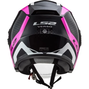 Capacete LS2 Verso OF570 Marker - Preto/rosa - Masculino - Feminino - Óculos interno - Aberto - Moto Boy