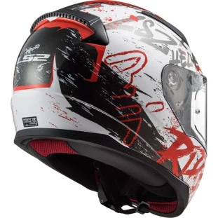 Capacete LS2 FF353 Rapid Naughty - Branco/Vermelho - Masculino - Feminino