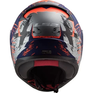 Capacete LS2 FF353 Rapid Naughty - Azul Fosco/Laranja - Masculino - Feminino