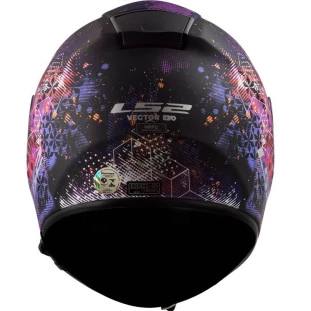 Capacete LS2 Vector Evo FF397 Cosmos - Preto  - Masculino - Feminino - Óculos interno 