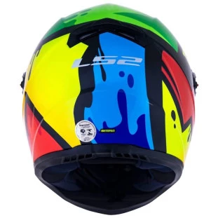 Capacete LS2 FF358 Masterpiece - Amarelo/Vermelho/Verde - Masculino - Feminino