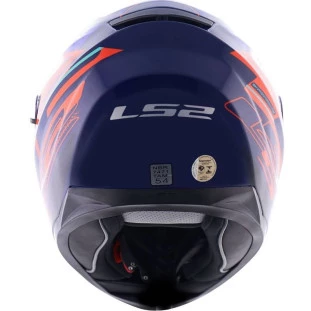 Capacete LS2 FF320 Stream Ixel - Azul/Laranja - Masculino - Feminino - Óculos interno