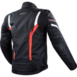 Jaqueta LS2 Gate - Preto/Branco/Vermelho