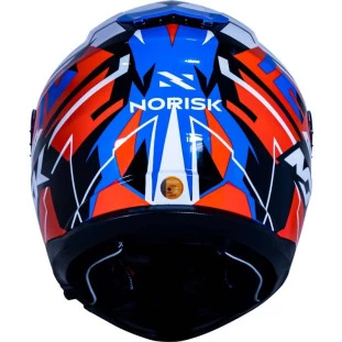Capacete Norisk Strada Circuit - Azul/Vermelho/Branco  - Para Moto Masculino e Feminino - Unisex