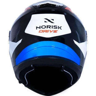 Capacete Norisk Strada Drive - Óculos Interno - Branco/Azul/Vermelho - Para Moto Masculino e Feminino - Unisex