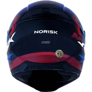 Capacete Norisk Razor Void Preto/Vermelho/Azul  - Para Moto Masculino e Feminino - Unisex