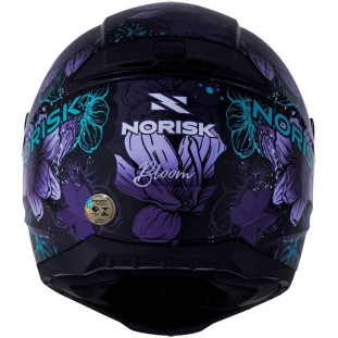 Capacete Norisk Razor Bloom - Preto/Roxo  - Para Moto Masculino e Feminino - Unisex