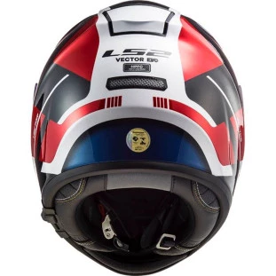 Capacete LS2 Vector FF397 Evo Automat - Branco/Vermelho/Azul  - Masculino - Feminino - Óculos interno - Tri-composto