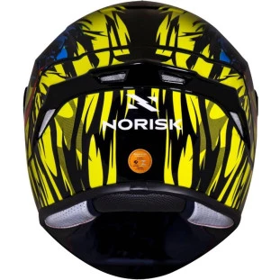 Capacete Norisk Supra Hungry - Amarelo/Azul  - Para Moto Masculino e Feminino - Unisex