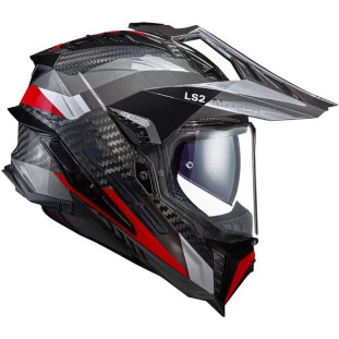 Capacete Ls2 Explorer C Mx701 Frontier - Titanium/Vermelho