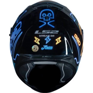 Capacete LS2 FF320 Stream Neon - Preto/Azul/Laranja