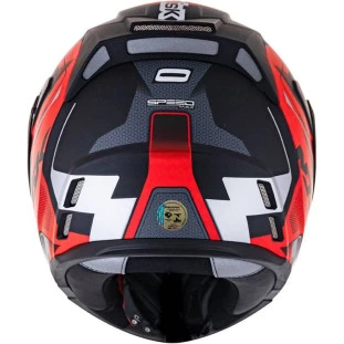 Capacete Norisk Route FF345 Speedmax - Preto/Vermelho/Cinza Fosco 