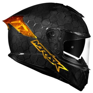 Capacete Norisk Viper GT Snake Carbon - Preto/Dourado