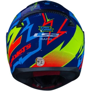 Capacete LS2 FF353 Rapid Tagline - Azul/Amarelo - Masculino - Feminino