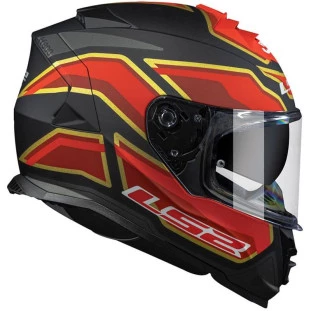 Capacete LS2 Storm FF800 Foggy - Preto/Vermelho Fosco