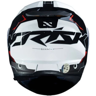 Capacete Norisk Force Articulado Quantum - Óculos interno - Branco/Preto/Vermelho  - Para Moto Masculino e Feminino - Unisex