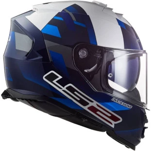 Capacete LS2 Storm FF800 John Mcphee - Azul/Branco 